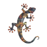 Maxbell Metal Lizard Wall Decor Metal Animal Statues for Home Garden Indoor Outdoor 30.8x23cm Brown