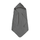 Maxbell Hooded Baby Bath Towel Soft Newborn Essential Towel for Kids Newborn Neutral DarkGray