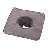 Maxbell Salon Massage Table Towel Coverlet Face Pillow Towel with Hole for Care Skin Gray