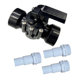 Maxbell 3 Ways Diverter Valve Sturdy Swimming Pool Diverter Valve for Pools and Spas Dia 47mm