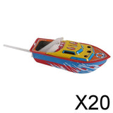 Maxbell 20xClassic Candle Powered Speed Boat Ship Tin Toys Water Handmade Decorations