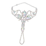 Maxbell Belly Dance Bracelet Shining Hand Chain Accessory for Party Celebration Silver