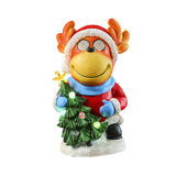 Singing Christmas Music Box with Lights for Collectible New Year Valentine's Deer