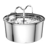 Maxbell Stainless Steel Cats Pet Water Fountain 108 with Filter Drinking Fountain