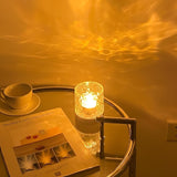 Rotating Water Ripple Night Light, light-emitting diode Projection Light, Romantic Bedroom Ambience 3-Color Plug-in 10x9.5x9cm