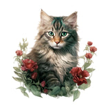 Maxbell Toilet Sticker Cat Shape Cute Wall Decal for Shopping Mall Lavatory Washroom