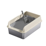 Maxbell Cat Litter Easy to Clean Anti for Small and Large Cats Cat Toilet Khaki and L
