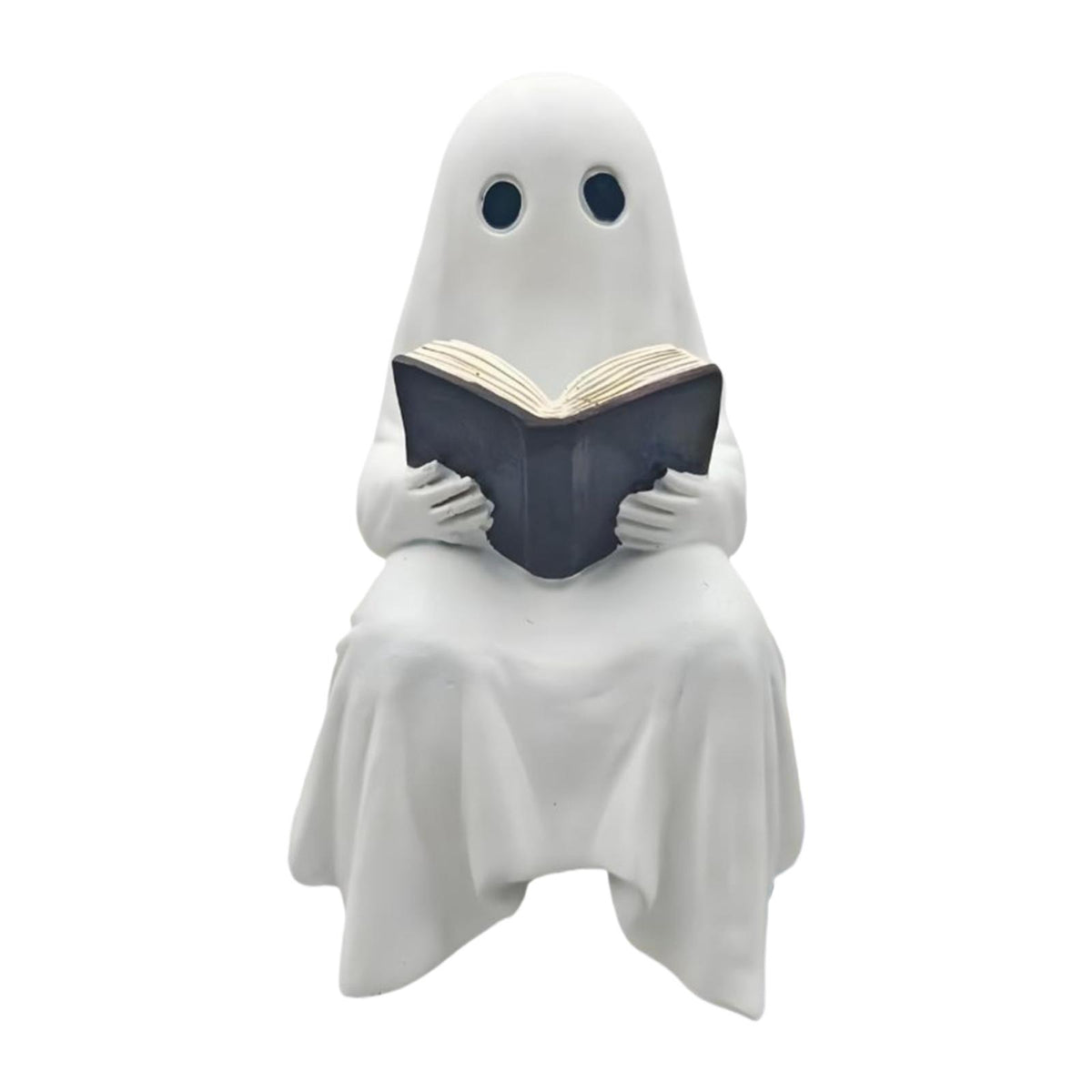 Maxbell Halloween Ghost Statue Reading Book Holiday Photo Prop Sitting Evil Figurine