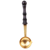 Maxbell 5Pcs Stamp Sealing Wax Spoon Retro Wood Handle Wax Heating Supply Tool Spoon