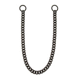 Maxbell Maxbell Large Stainless Steel Dog Cuban Link Collar Necklace Chain Black 20 inch
