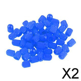 Maxbell 2x100x Plastic Car Bike Motorcycle Truck wheel Tire Valve Stem Caps HOT Blue
