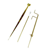 Maxbell 3 Pieces Cello Luthier Tools Cello Sound Post Tool for DIY Pianists Cellists straight