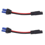 Maxbell 2Pieces 1-48V SAE to EC5 Female Power Adapter Cable for Car Solar Battery