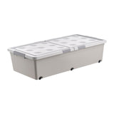 Maxbell Under Bed Storage Box Bins with Lid for Clothes Dorm Bedding