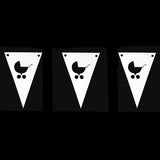 Maxbell White Hollow Pram Bunting Banner Vintage Flags Baby Shower Party