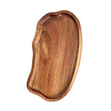 Maxbell Wooden Serving Tray Dinner Tray Wood Dessert Plate for Snacks Drinks Cupcake S