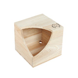Maxbell Maxbell Small Pet Animal Natural Wooden Bed House for Hamster Mouse Gerbil Square