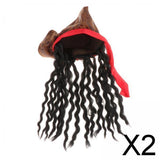 Maxbell 2xHalloween Pirate Hat Role Play for Holiday Masquerade Halloween