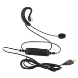 Maxbell Professional Telephone Headset Clear Voice Noise Cancellation Customer Service Wired Ear Hook Headphone USB Earphone Jack for Call Center - Aladdin Shoppers