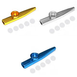 Maxbell Aluminium Alloy Kazoo with Diaphragm Golden+Aluminium Alloy Kazoo with Diaphragm Silver+Aluminium Alloy Kazoo with Diaphragm Blue