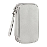 Maxbell Travel Cable Organizer Tech Accessories Pouch for Cord Data Cable Hard Disk Medium Gray