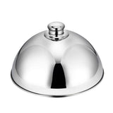 Maxbell Stainless Steel Food Cover Cloche Plate with Domed Cover Dish Silver big