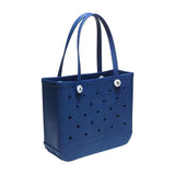 Maxbell Hole Bag with Hole Storage Bag Washable Beach Pack for Pool Shopping Outdoor Navy blue