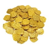 Maxbell 100x Gold Coin DIY Shiny Treasure Chest Spanish Doubloon Novelty Pirate Coin gold