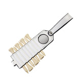 Golf Tee Holder Outdoor Sports 7 Golf Tees for Driving Golfing Putting Green white