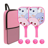 Maxbell Pickleball Paddle for Kids Includes 2 Rackets 4 Balls for Indoor Outdoor Use Style A