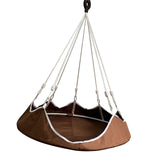 Maxbell Hanging Hammock Chair Outdoor Swing Seat for Kids for Housewarming Trip Home Brown