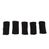 Maxbell Maxbell 5Pcs Stretchy Finger Protector Sleeves Support for Basketball Black