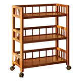 3 Tier Rolling Cart Book Storage Rack for Laundry Room Bathroom Narrow Place Length 70 cm