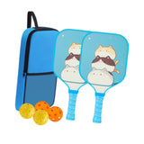 Maxbell Kids Pickleball Paddles Set Rackets Professional with Balls and Bag Training Three Cat