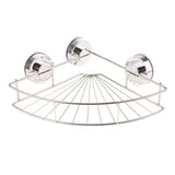 Maxbell Stainless Steel Kitchen Bathroom Shower Shelf Storage Suction Corner Basket