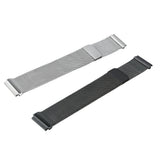 Maxbell 2pcs Watch Mesh Loop Wrist Band Strap Magnet Clasp Replacement Silver&Black