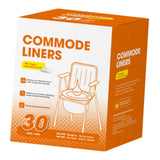 Maxbell 30Pcs Bedside Commode Liners for Adult Trash Bags Camping Toilet Seat Liners Orange 48cmx38cm