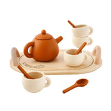 Maxbell Pretend Play Tea Set Toy Kitchen Playset for Children Ages 3 4 5 6 Years Old with tray