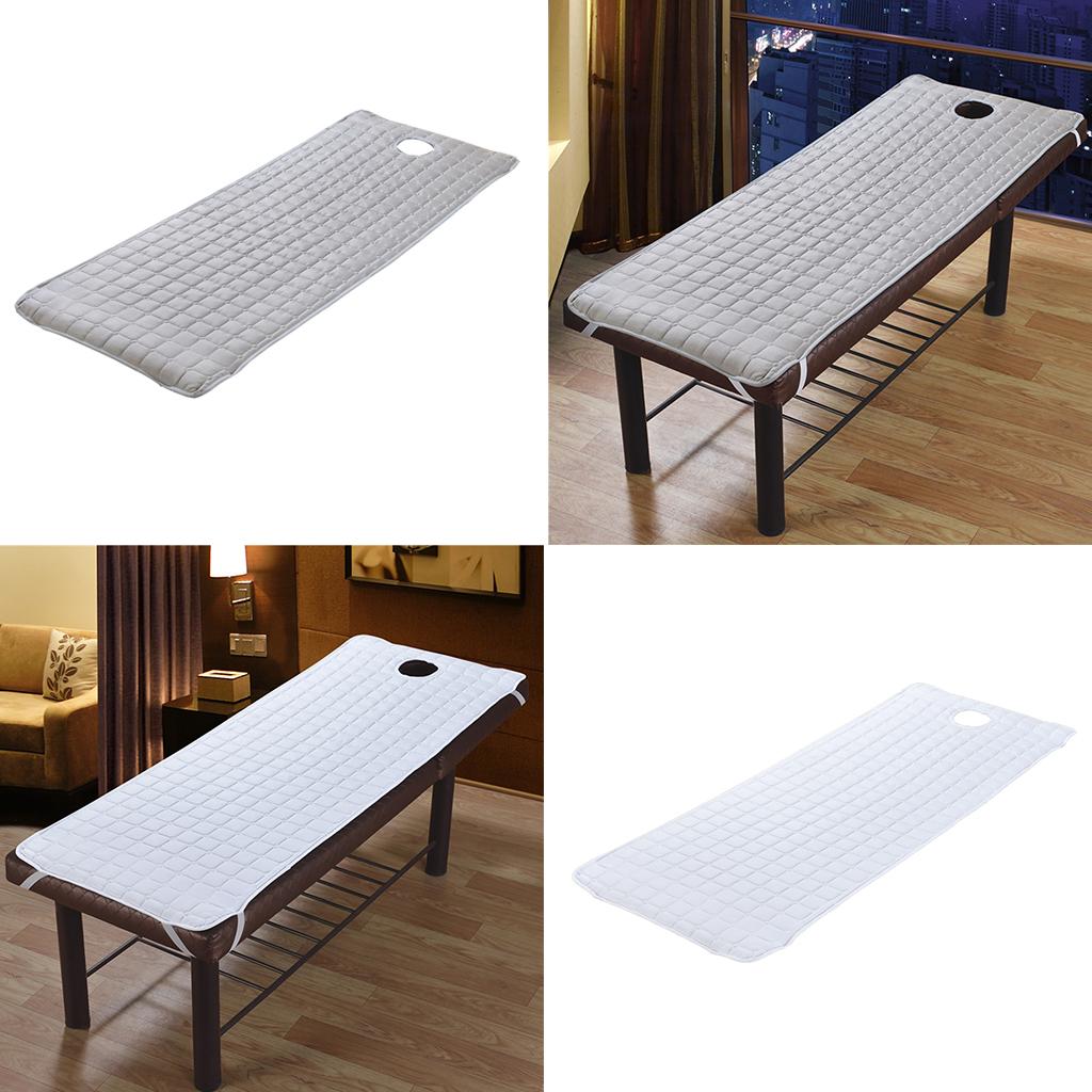 2 Nonslip Massage Table Sheet Cover with Elastic Band 190x80cm White Grey