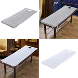 2 Nonslip Massage Table Sheet Cover with Elastic Band 190x80cm White Grey