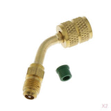 Maxbell 2x 5/16" Female SAE to 1/4" Male SAE Swivel Adapter for R410a w/Thimble