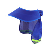 Maxbell Hard Hat Sun Shade Wide Brim Breathable Outdoor Activities Neck Shield Cover Blue