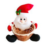 Maxbell Christmas Storage Basket Cute Xmas Fruit Basket for Living Room Xmas Wedding C