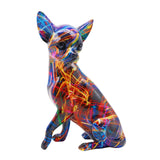 Maxbell Dog Sculpture Creative Resin Craft Desk Decor for Home Entrance Wedding