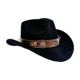 Maxbell Cowboy Hat Versatile Photo Props Comfortable Sunhat for Camping Party Travel Black