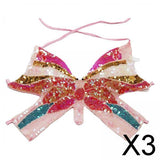Maxbell 3xSequin Butterfly Crop Top Halloween Party Belly Dance Club Rave Pink