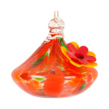 Maxbell Hanging Bird Feeder Wear Resistant Blown Glass Bird Feeder for Outdoor Porch B