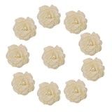 Maxbell 10pcs Adorable Flower Hair Clips For Party Favor Hair Decoration Accessories -Beige - Aladdin Shoppers