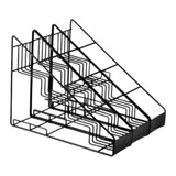 Maxbell Coffee Syrup Rack Sturdy Space Saving Iron Wire Cosmetic Fridge Organization 3 rows