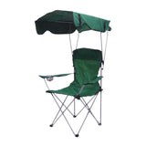 Maxbell Folding Chair with Shade Canopy Portable for Sporting Events Garden Fishing Green